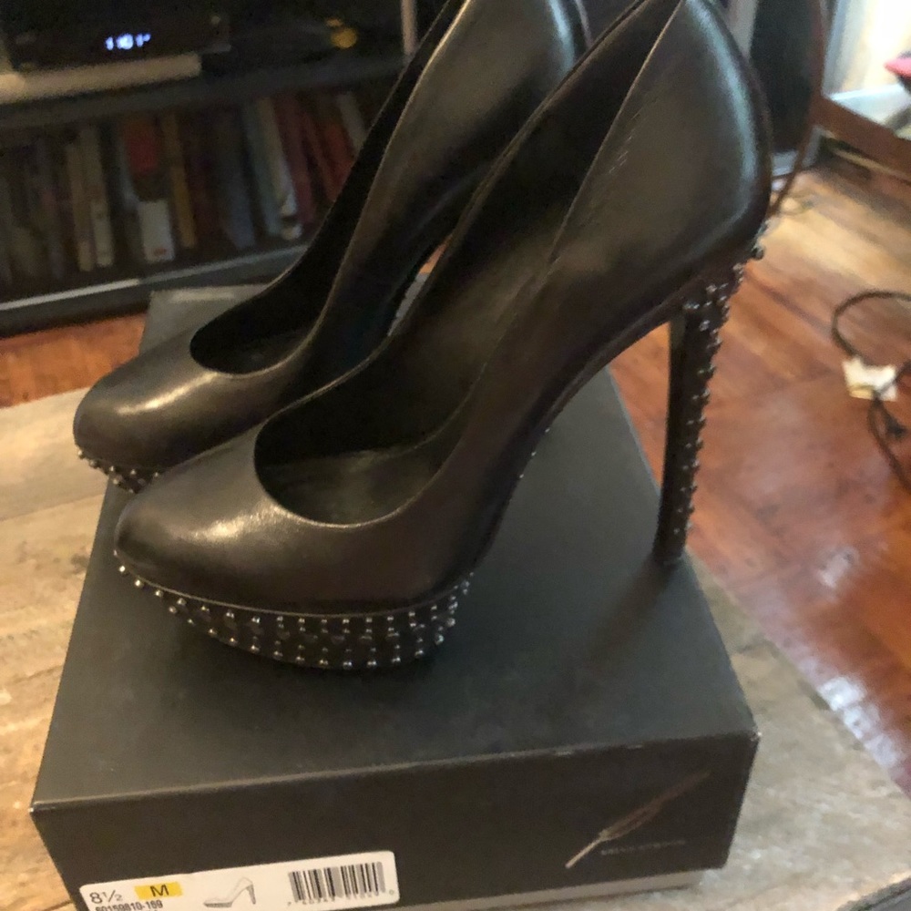 Brian Atwood Studded Platform Heels 8.5